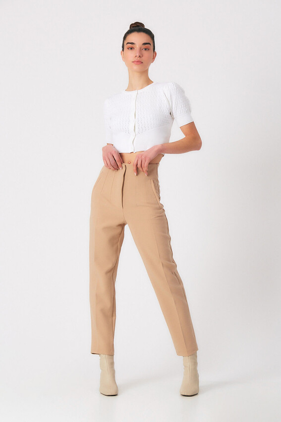 Robin Cepli Kumaş Pantolon CAMEL - 2
